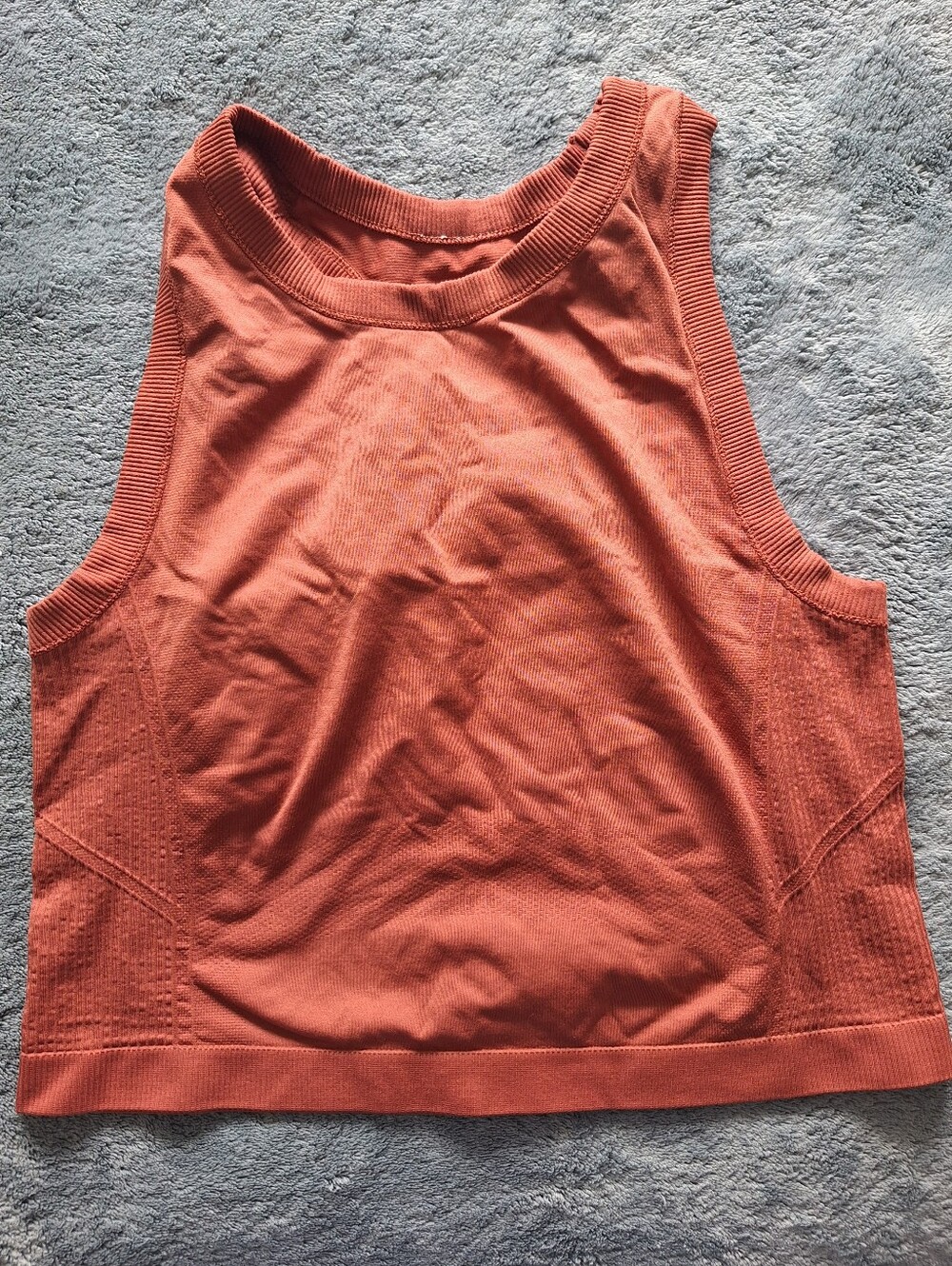 all in motion Coral Ribbed Crop Tank Top